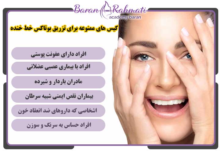 کیس های ممنوعه برای تزریق بوتاکس خط خنده