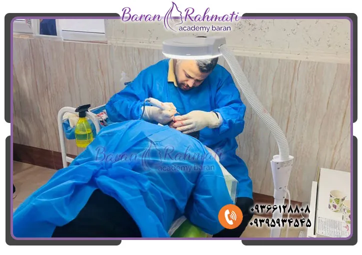 آموزش کاشت مو در کرمانشاه با مدرک در آکادمی باران