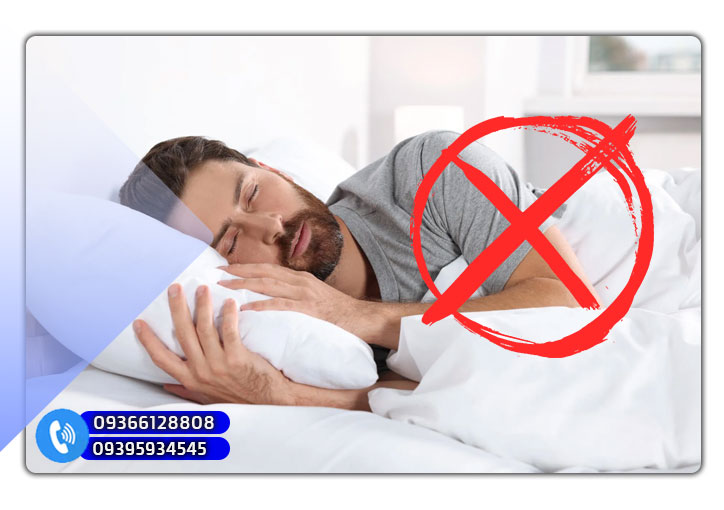 به پهلو خوابیدن بعد از تزریق ژل